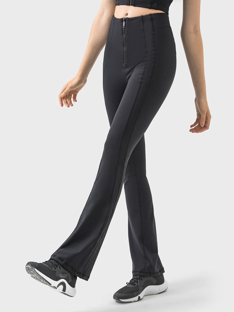 Millennia Zipper Detail High Waist Active Pants