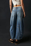 Back of Wide Leg Jeans with Pockets