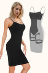 Black Basic Bae Full Size Built-In Shapewear Scoop Neck Sleeveless Dress