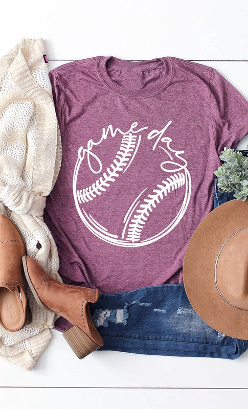 Cursive Game Day Baseball Graphic Tee PLUS