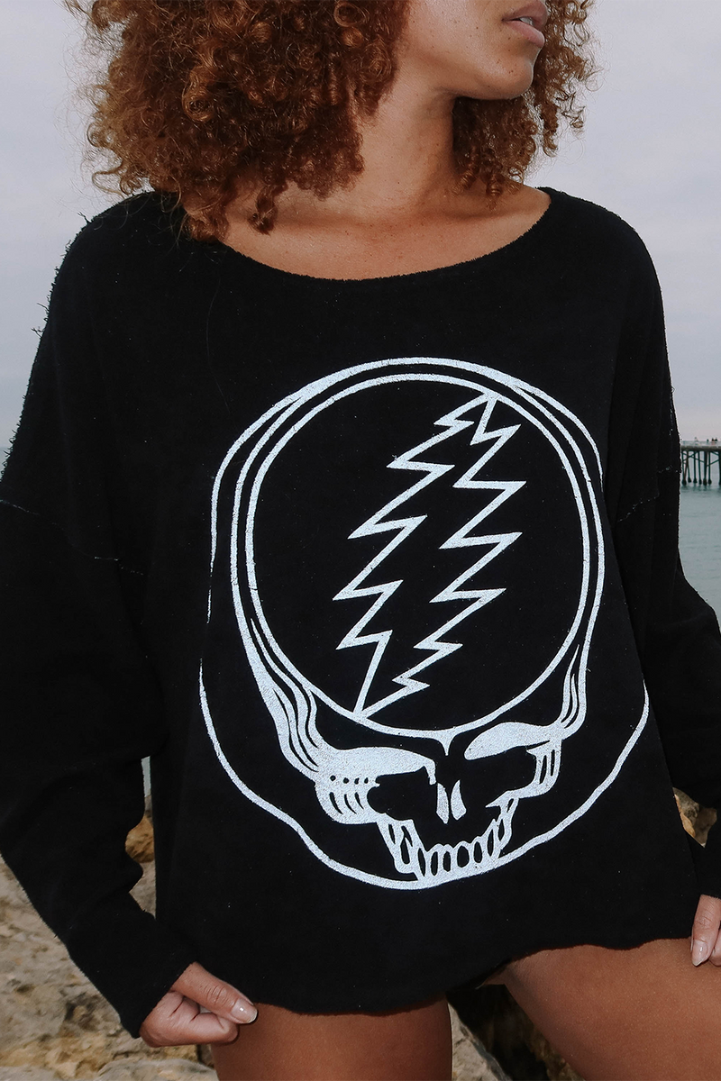 Grateful Dead Stealie Oversized Long Sleeve Top for moms