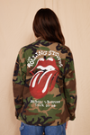 Back of Rolling Stones Authentic Vintage Camo Army Jacket