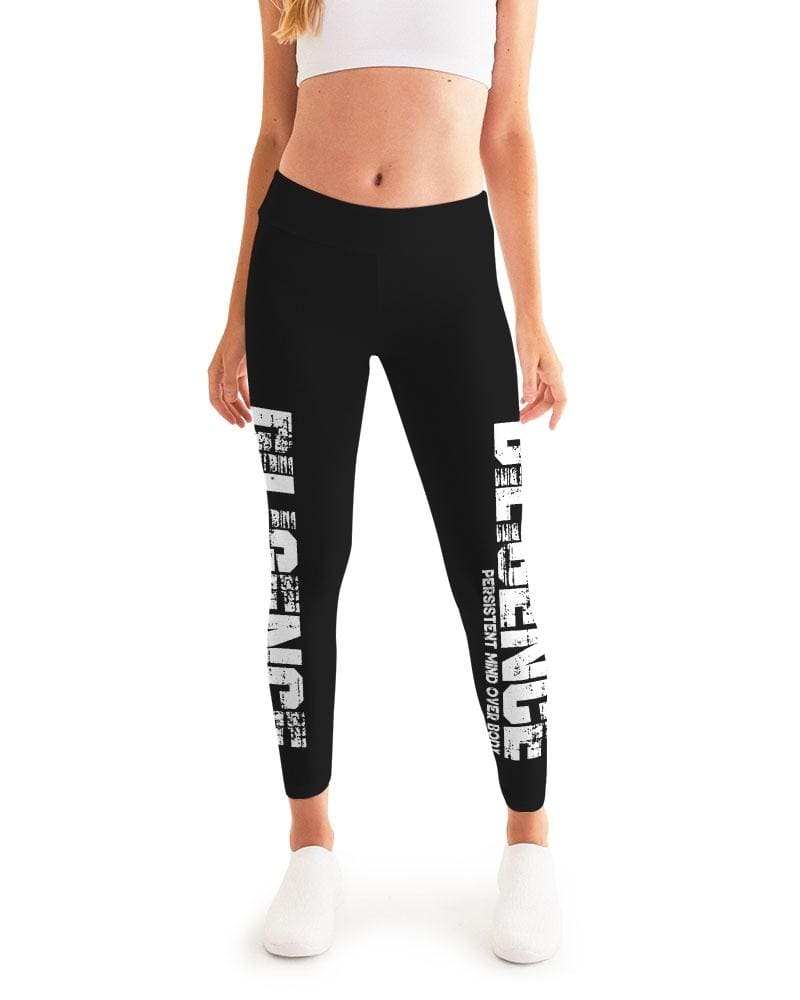 Front view of Women's High Waist Fitness Leggings / Yoga Pants, Bold Diligence