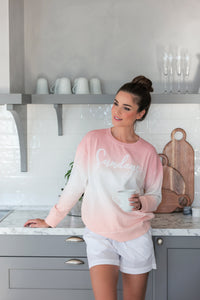 Shiraleah Holiday "Sundays" Sweatshirt, Pink by Shiraleah