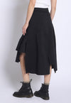 ASYMMETRICAL MIDI SKIRT