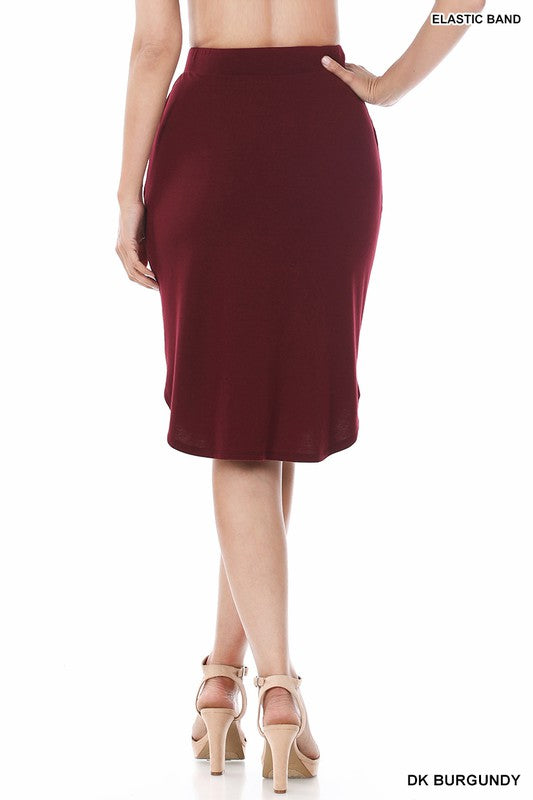 SELF TIE TULIP HEM SKIRT WITH SIDE POCKETS