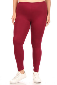 Plus Solid high rise Fitted leggings