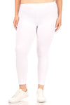 Plus Solid high rise Fitted leggings