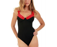 InstantFigure Contrast Trim One Piece Swimsuit 13496P by InstantFigure INC