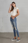 MID RISE ANKLE SKINNY JEANS MEDIUM