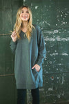 Oversized V Neck Sweatshirt Pullover Tunic