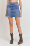 90's VINTAGE DENIM MINI SKIRT