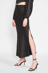 Sexy BIAS CUT MAXI SKIRT WITH SLIT