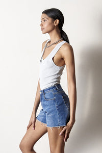 HIGH RISE MIDI SHORTS