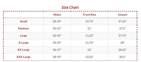 size chart of Ultra Comfy Stretchy Office Slacks