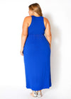 Plus Size Sleeveless Ruched Maxi Dress