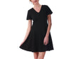 v neck panel dress