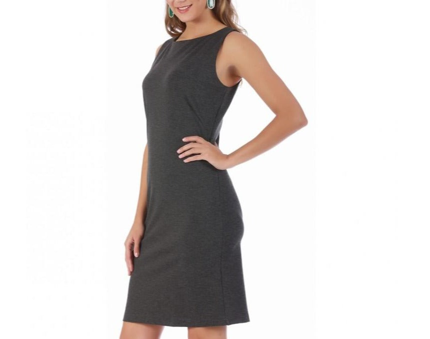 Short Sleeveless Boatneck Dress