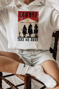 COWBOY TAKE ME AWAY HOODIE PLUS SIZE