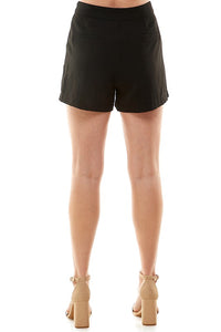 Front Pintuck Accent Shorts