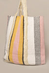 Jute Tote with Tassels in Pink