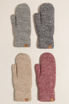 Winter Marled Knit Mittens with Cozy Lining