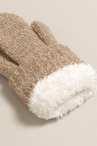 Winter Marled Knit Mittens with Cozy Lining