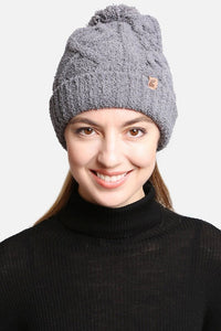 Solid Color Luxury Soft Beanie w Pom Pom