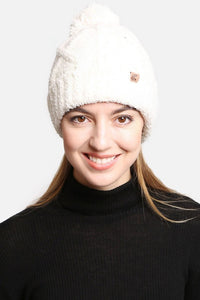 Solid Color Luxury Soft Beanie w Pom Pom