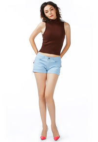 Upturned Hem Shorts