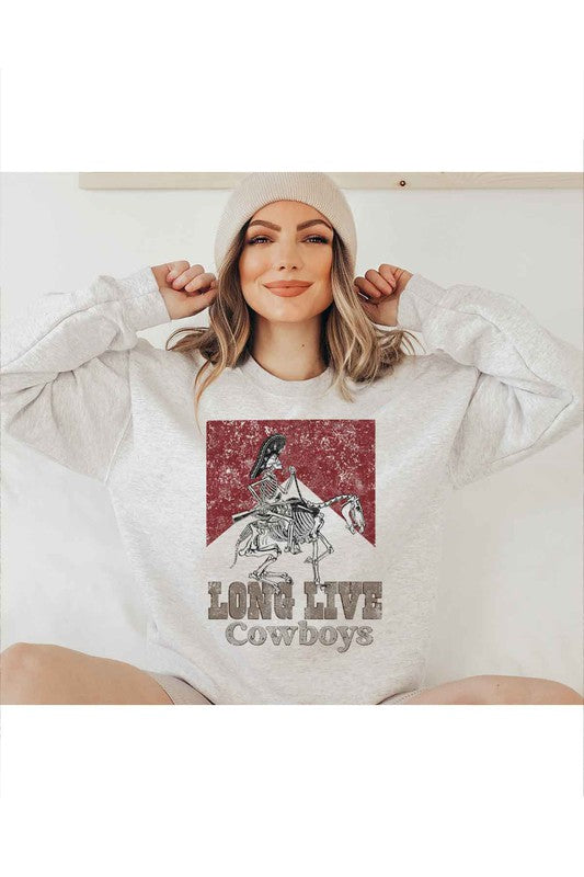 LONG LIVE COWBOYS GRAPHIC PLUS SIZE SWEATSHIRT