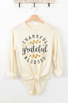 THANKFUL GRATEFUL BLESSED LONG SLEEVE TEE