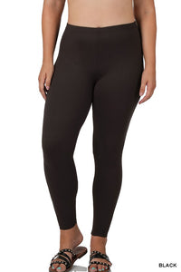 PLUS BRUSHED DTY MICROFIBER FULL LENGTH LEGGINGS