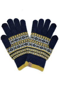 Aztec Patterned Knit Smart Touch Gloves