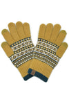 Aztec Patterned Knit Smart Touch Gloves