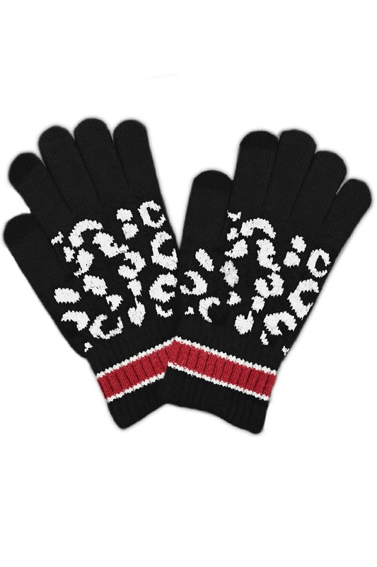 Leopard Print Smart Touch Gloves