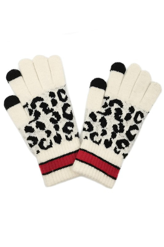 Leopard Print Smart Touch Gloves