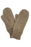 Cable Knitted Mittens with Sherpa Lining