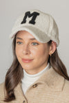 Letter M Sherpa Patch Baseball Cap