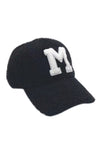 Letter M Sherpa Patch Baseball Cap