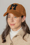 Letter M Sherpa Patch Baseball Cap