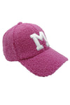 Letter M Sherpa Patch Baseball Cap