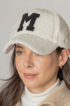 Letter M Sherpa Patch Baseball Cap