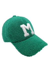 Letter M Sherpa Patch Baseball Cap