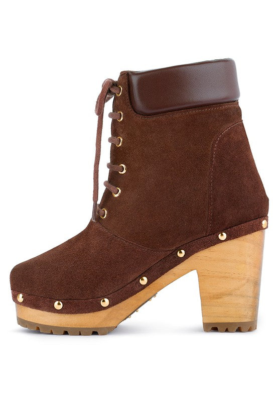 MAAYA Handcrafted Collared Suede Boot