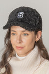 Letter H Chenille Patched Sherpa Baseball Cap