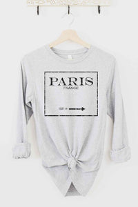 PARIS FRANCE LONG SLEEVE TEE