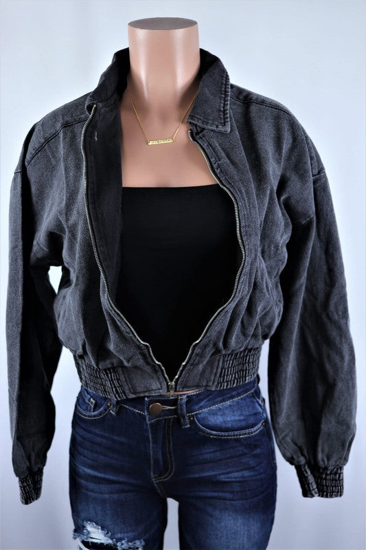 Zip up crop Jacket