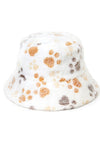 Paw Prints Faux Fur Bucket Hat