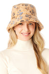 Paw Prints Faux Fur Bucket Hat